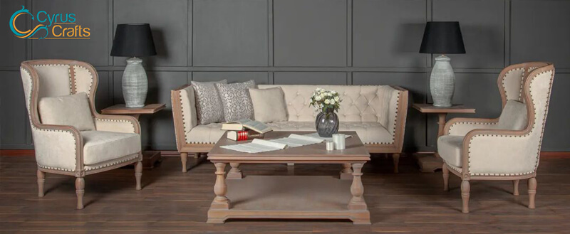 tan brown and ivory sofa set