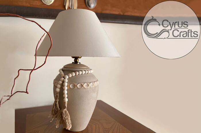 rustic earthen table lamp