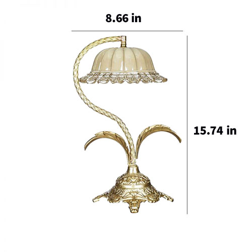 Bronze Table Lamp Bedside Light - dimensions