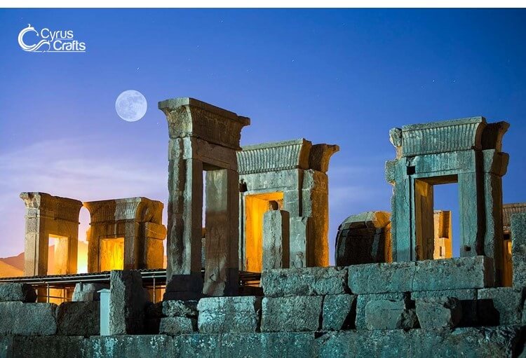 persepolis-at-night-with-the-moon-in-the-blu-sky