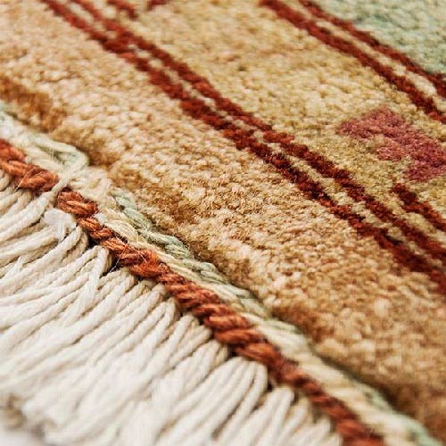 fringes of handmade rug