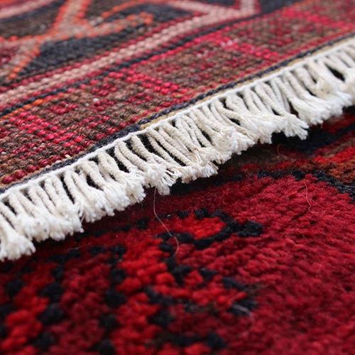handmade rug's fringe