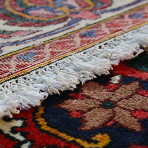 Iranian handmade rug's fringe