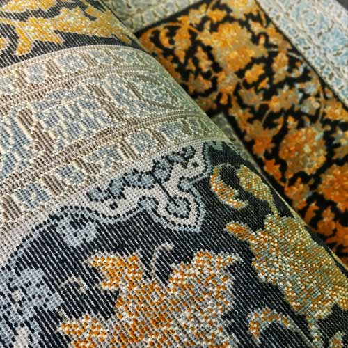 machine woven embossed design rug