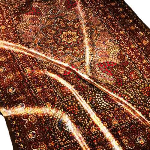 Persian handmade silk rug