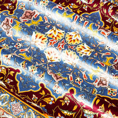 Handmade silk rug