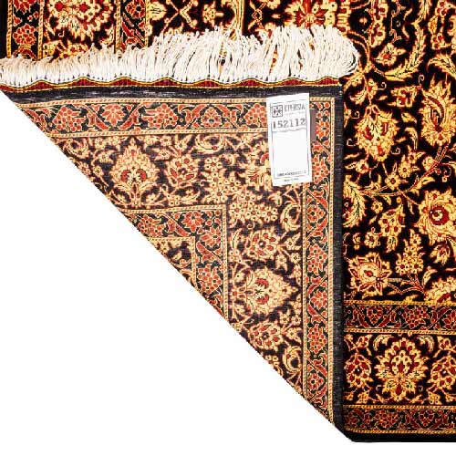 backside of persian silk rug