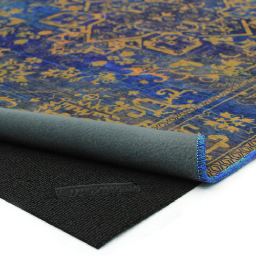 machine-woven vintage rug