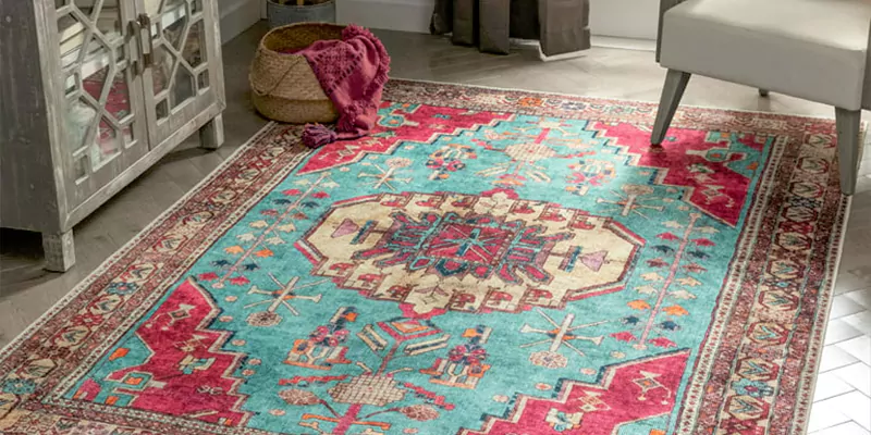 5x8 pink and blue persian rug