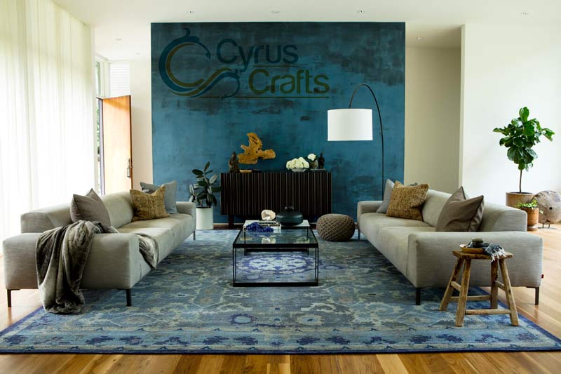 buy blue rugs
