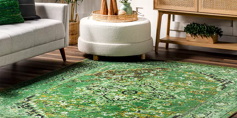 green persian rugs