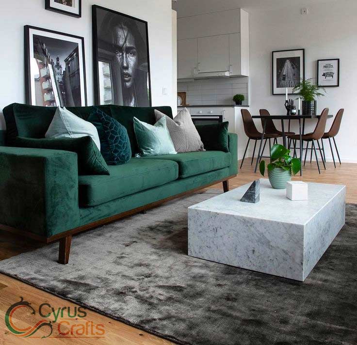 dark grey rug