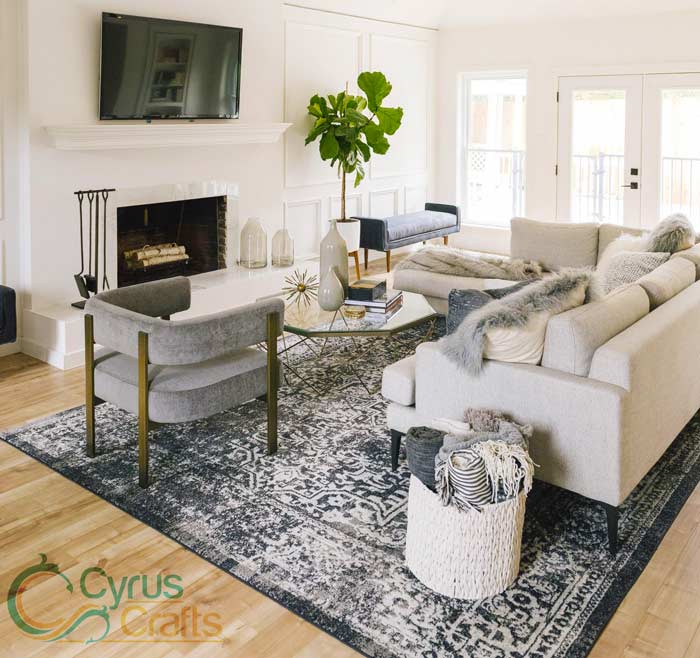 grey living room rug