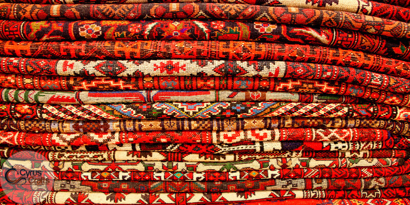 Persian rolled carpet
