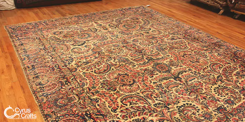 kerman carpet with floral design