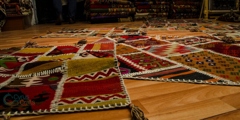 Persian kilim and flatweave