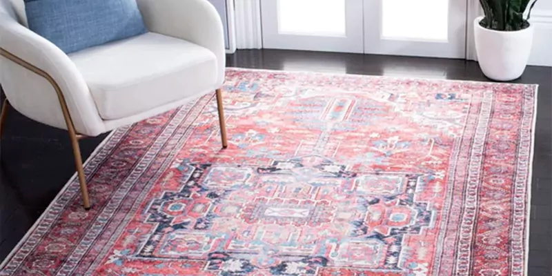 light pink Persian rug