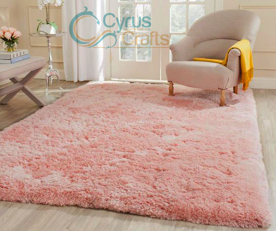 shaggy pink rug