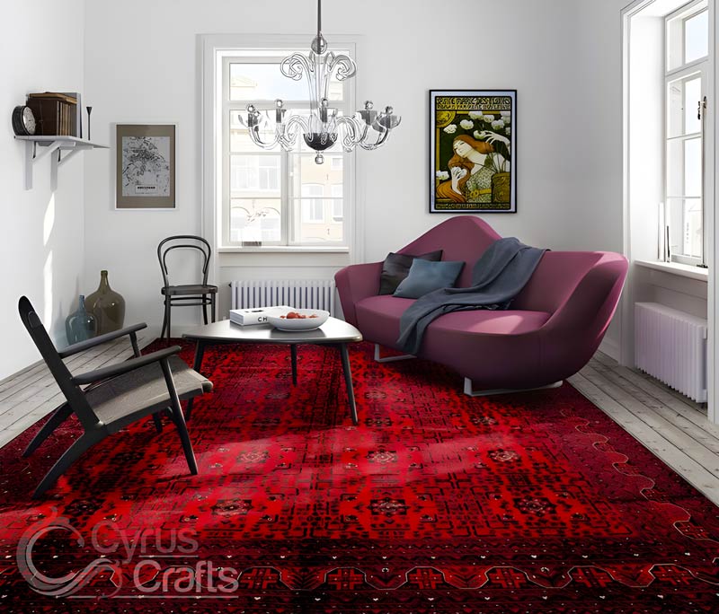 red Persian rug