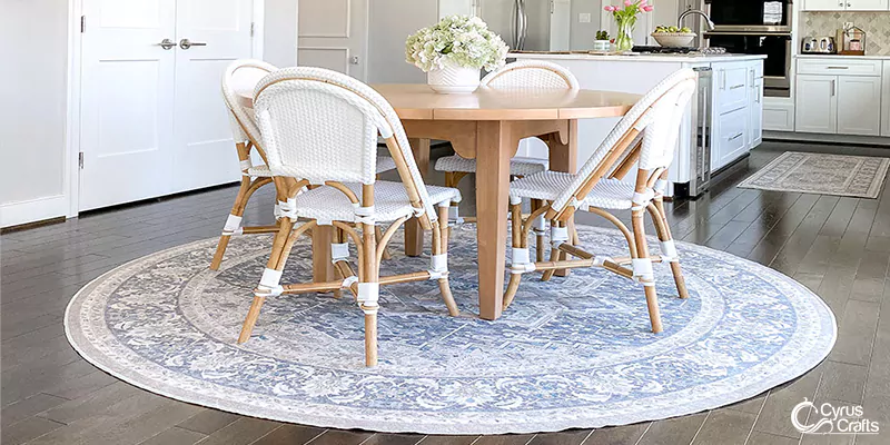 under the table round rugs