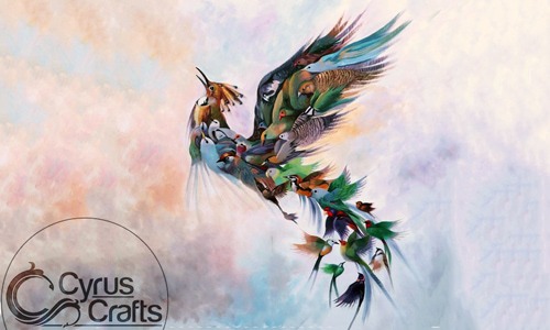 Simurgh or Persian Phoenix the Mythical Bird